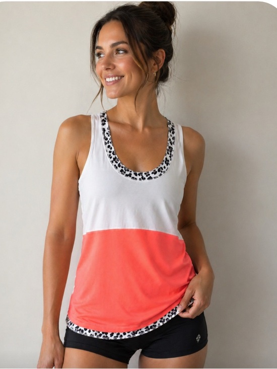 Jofit Tops - Jo fit Two-Tone Racer Back Tank Top